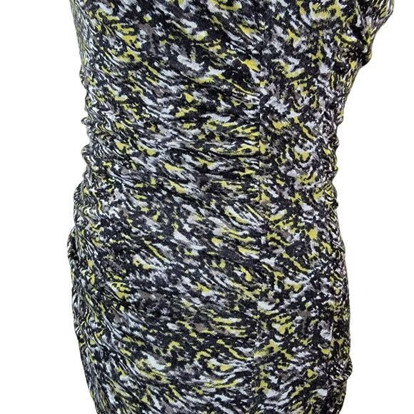 Halogen Ruched Tank Top Womens Sz S Petite Black Yellow Wool‎ Blend Scoop Neck - Picture 4 of 6